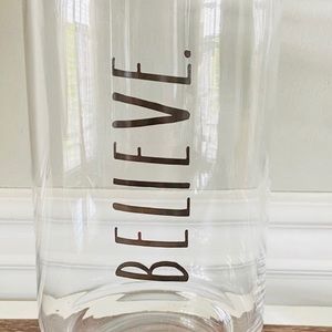 Rae Dunn BELIEVE Hurricane Vase